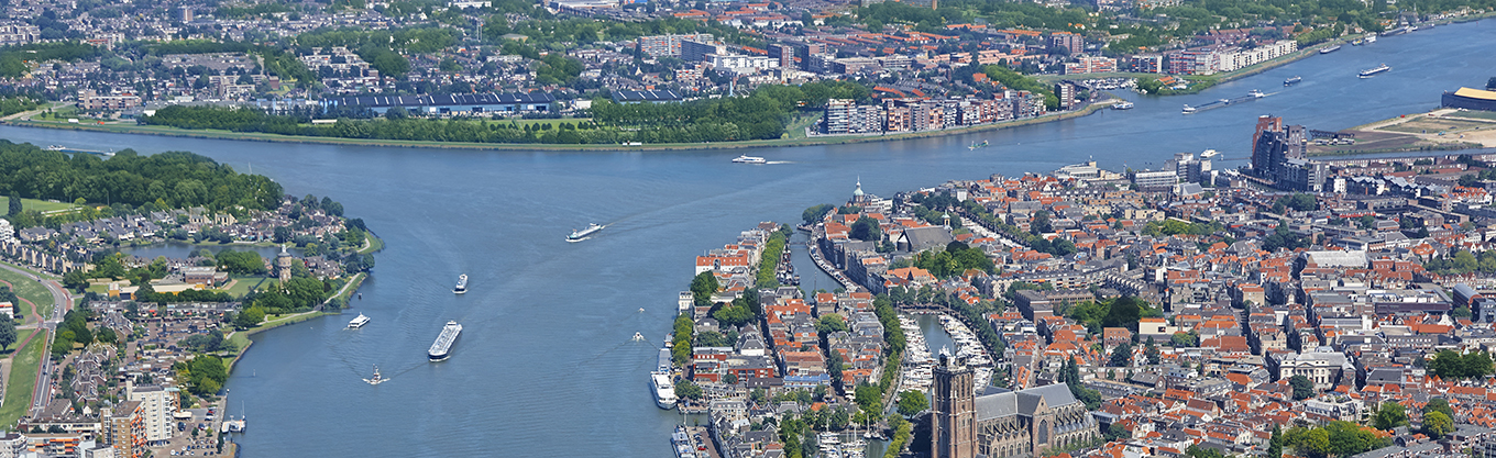 Aerial,View,Of,The,City,Of,Dordrecht,With,The,Great